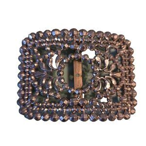 Silver-tone Metal Sparkly Shoe Belt Buckle Victorian Made in France Romantic